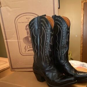 Womens J Chisholm Leather and Eel skin Boots